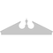 Ekena Millwork Acorn Architectural Grade PVC Combination Pediment, 86"W x 28-3/8"H x 2-3/4"P (Pitch 6/12) PEDPC086X285ACR00 - alternate 6
